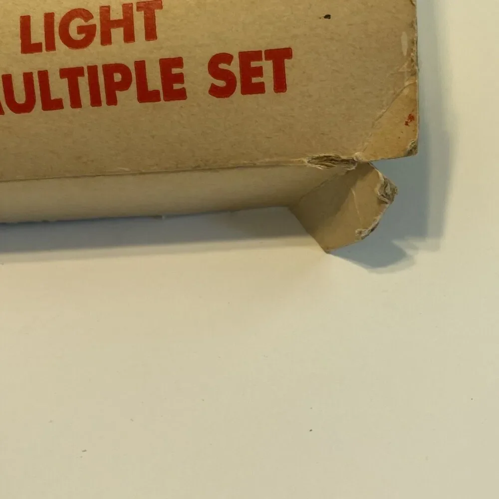 Vintage Holly Blinker Lites EMPTY BOX ONLY Very Colorful Large Letterpress USA